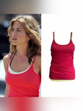 Double Layered Classic Spaghetti Strap Tank Top As Seen On Jennifer Aniston